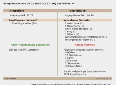 LOFD Kampfbericht